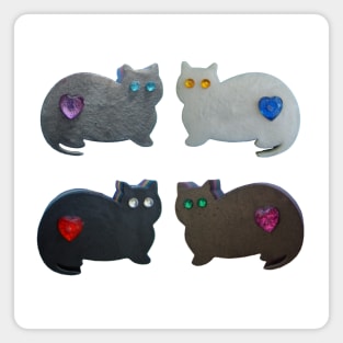 Four cute kitties Magnet